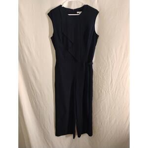 London Times Petites Women’s Navy Sleeveless Jumpsuit Size 14P